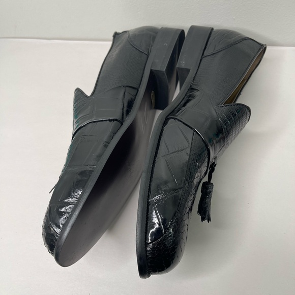 Stacy Adams Men’s SANTANA II Moc Toe Tassel Slip On Loafer Snakeskin 15 One Wear - Picture 5 of 8